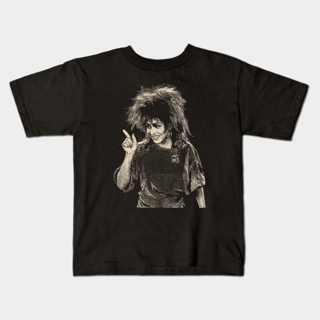 Vintage Tina turner Kids T-Shirt by jadul499